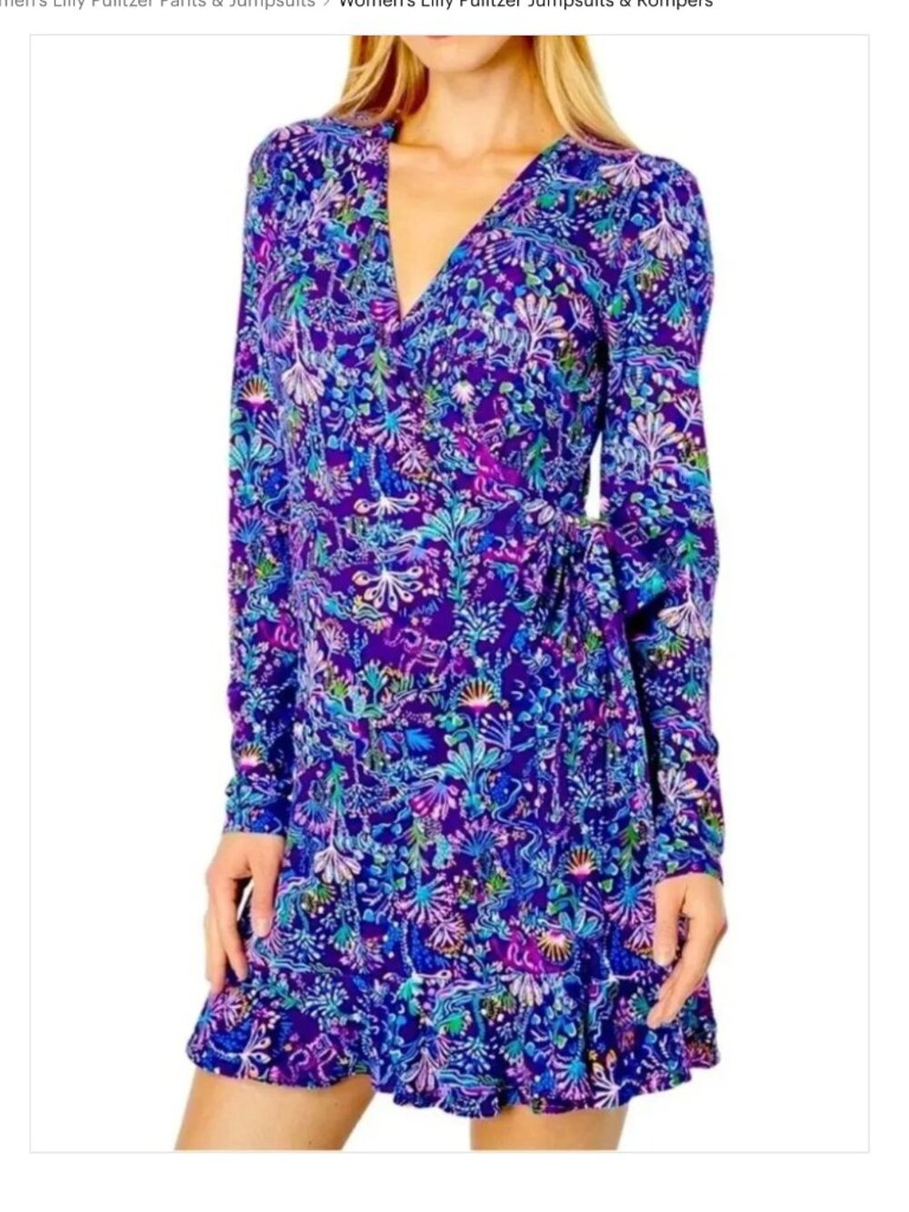 LILLY PULITZER  Rilla Purple Berry Wrap Dress size XL